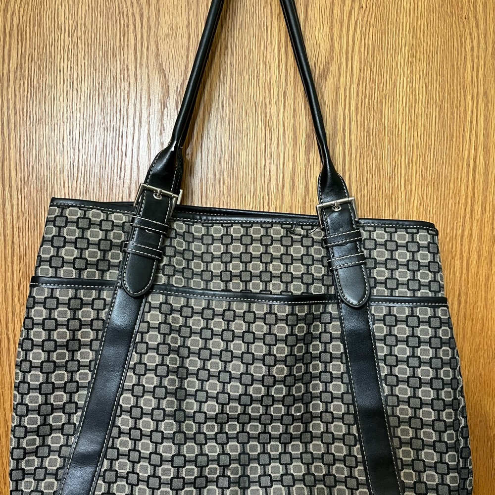 Nine West Tote Professional Laptop Vintage Double Compartment w zipper pockets